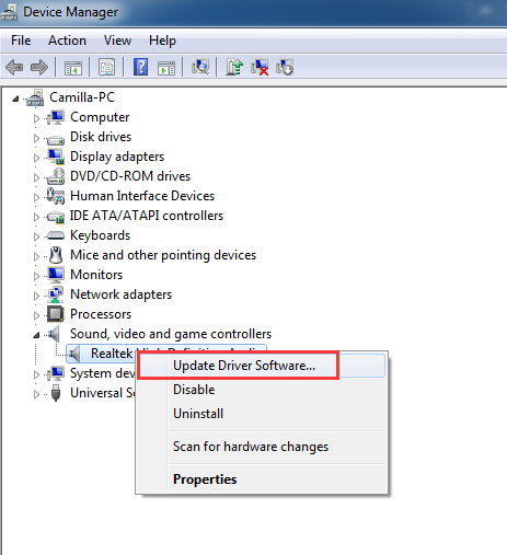 sound video and game controllers driver download windows 10